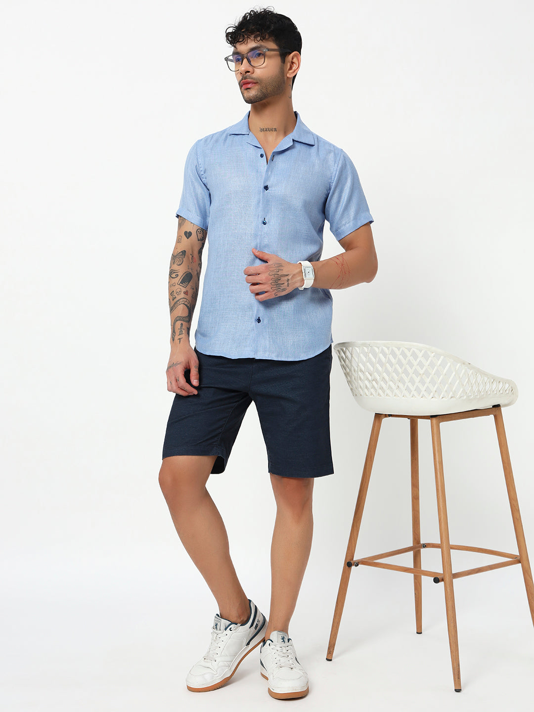 Lenen SkyBlue Shirt For Men