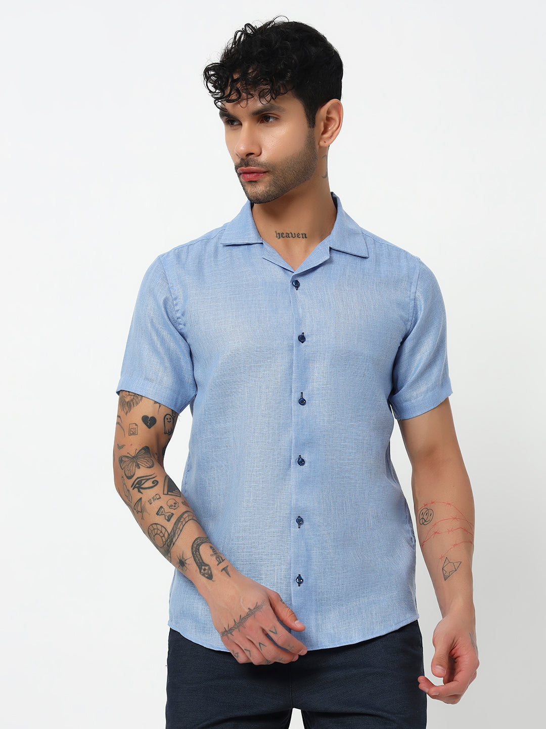 Lenen SkyBlue Shirt For Men