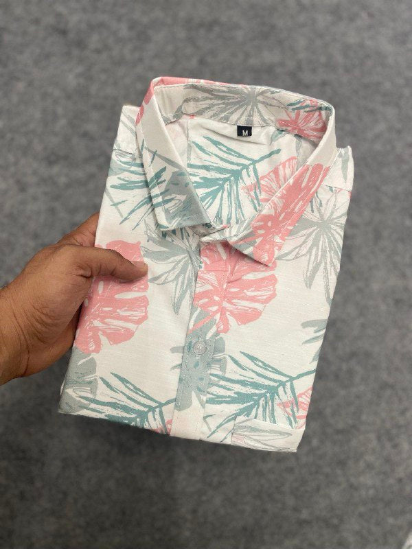 Stylish Casual & Classy Printed Blind Cotton Half Sleeves Shirt