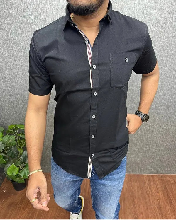 Black Cotton Shirt