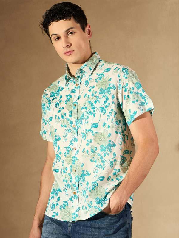 Stylish Casual & Classy Printed multi colour Blind Cotton Half Sleeves Shirt