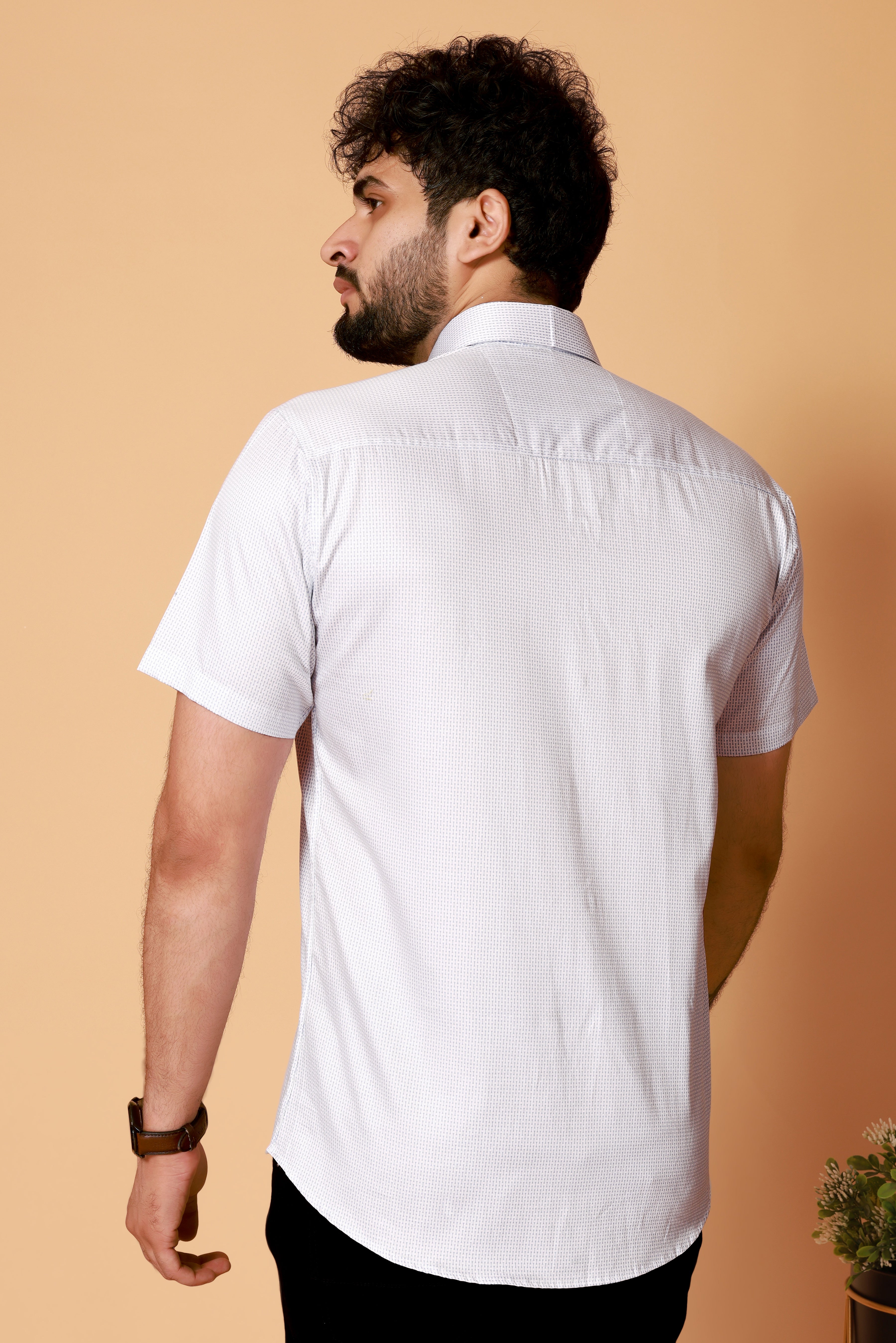 Stylish Casual & Classy Cotton White Shirt Half Sleeves