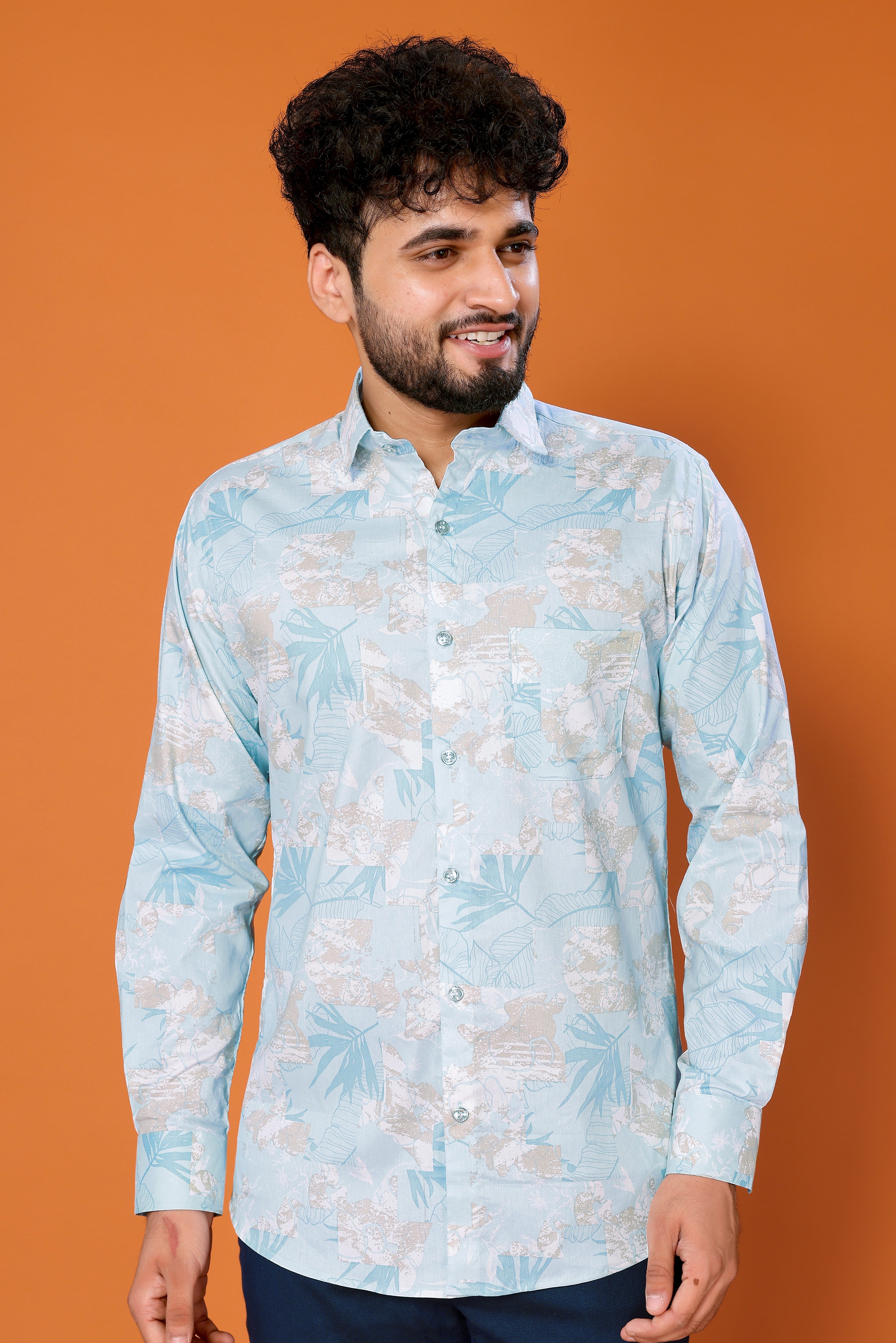 Stylish Casual & Classy Cotton Printed Multi Colour Full Sleeve Shirt