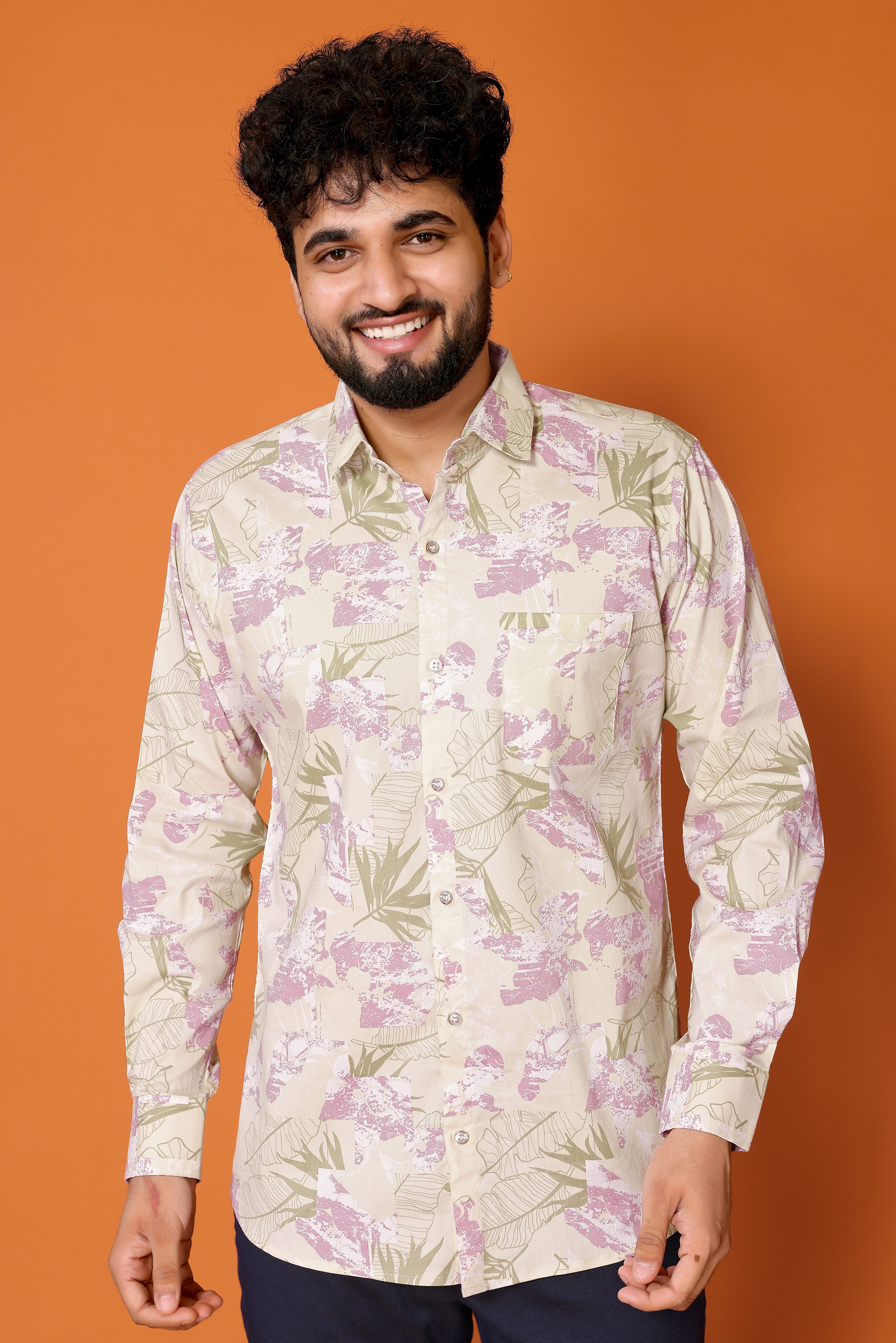 Stylish Casual & Classy Cotton Printed Multi Colour Full Sleeve Shirt