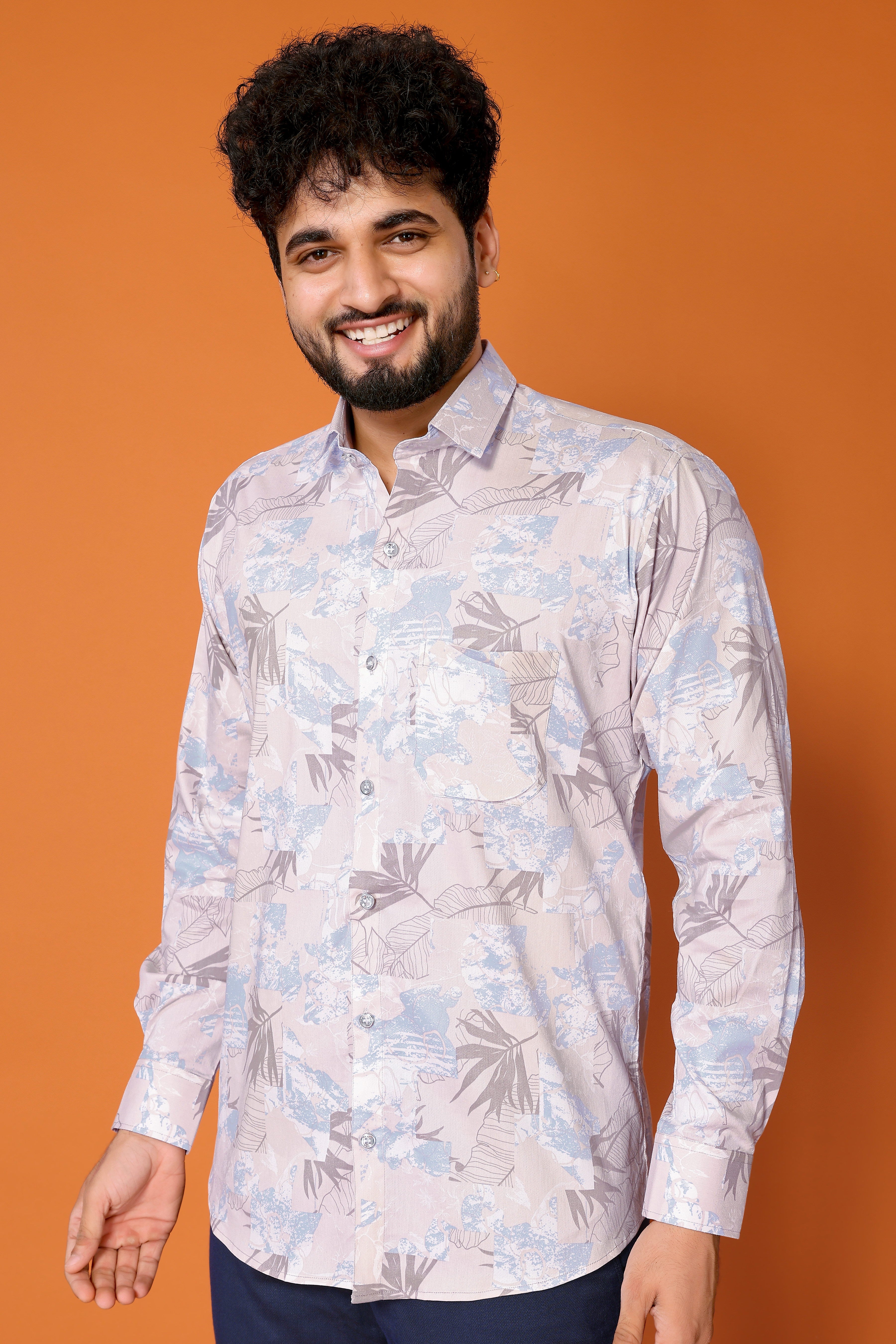 Stylish Casual & Classy Cotton Printed Multi Colour Full Sleeve Shirt