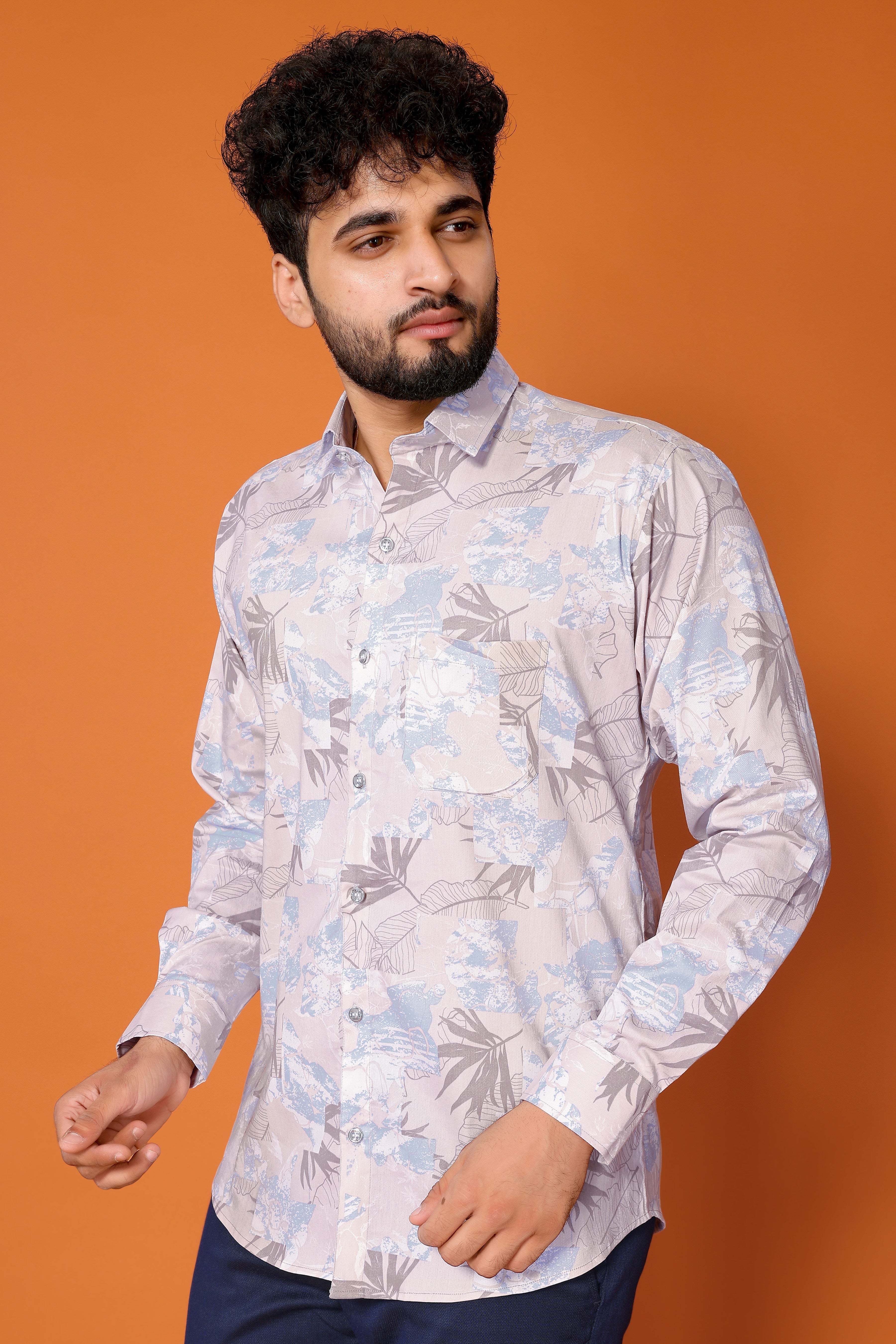 Stylish Casual & Classy Cotton Printed Multi Colour Full Sleeve Shirt