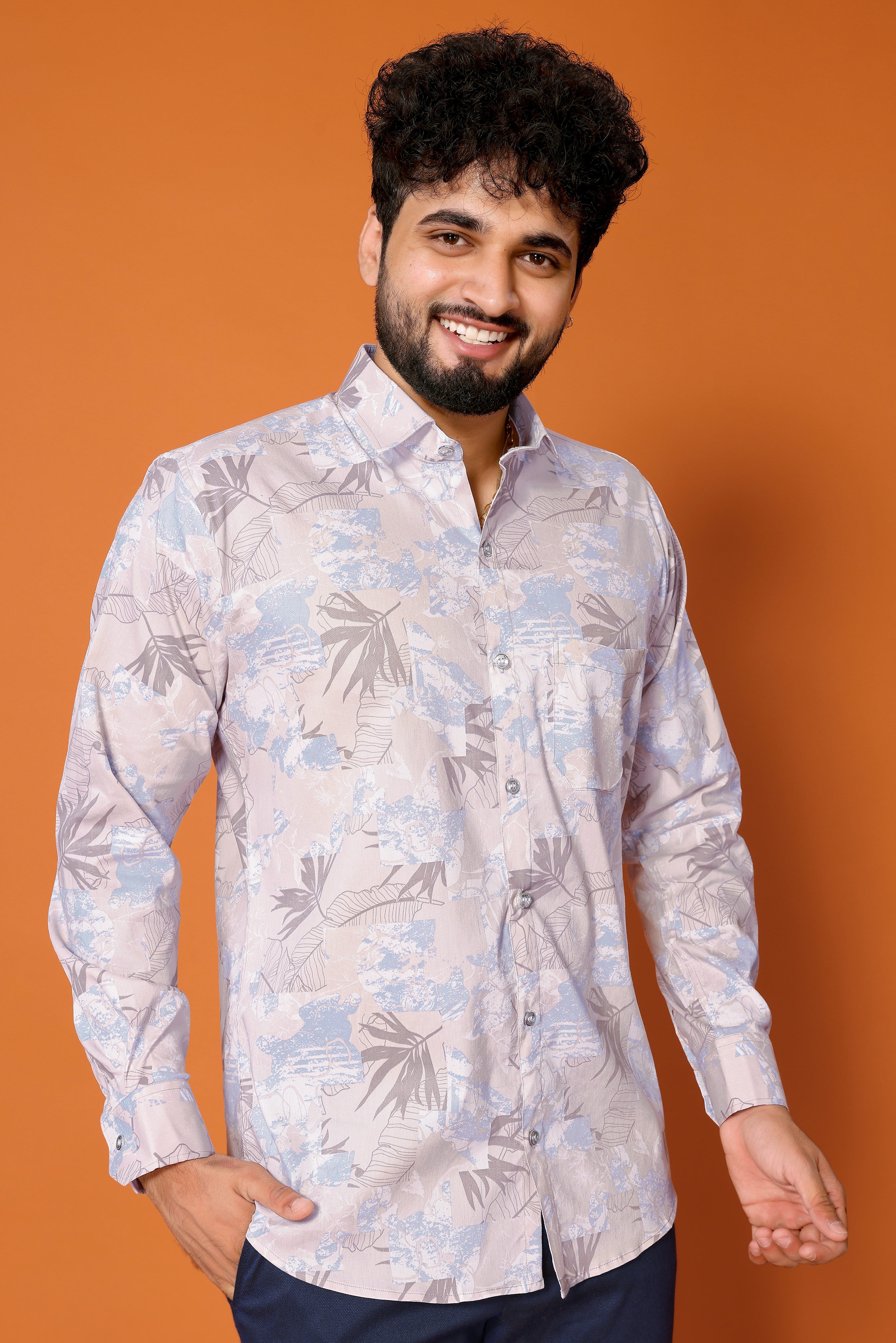 Stylish Casual & Classy Cotton Printed Multi Colour Full Sleeve Shirt