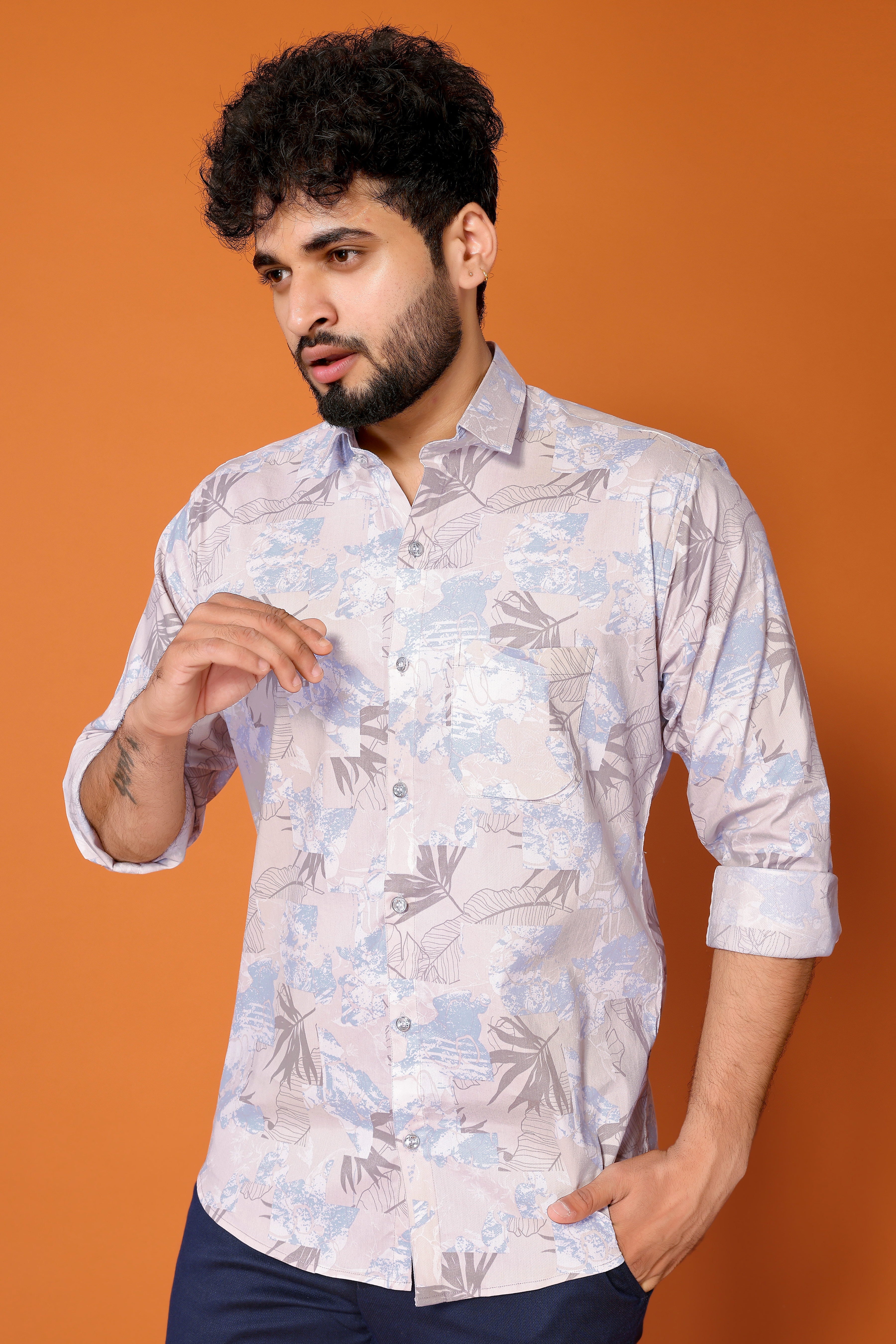 Stylish Casual & Classy Cotton Printed Multi Colour Full Sleeve Shirt